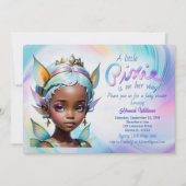 Fairy Princess Magical Pixie Afrikaans Baby shower Kaart (Voorkant)