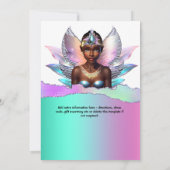 Fairy princess melanine | iriserende magische vleu kaart (Achterkant)