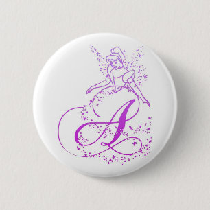 Fairy Princess Monogram-A-Button Ronde Button 5,7 Cm