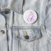 Fairy Princess Monogram-A-Button Ronde Button 5,7 Cm (In situ)