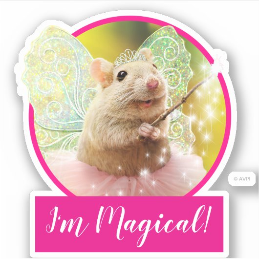Fairy Princess Mouse Sticker (Voorkant)