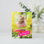 Fairy Princess Mouse Uitnodiging Briefkaart (Staand voorkant)