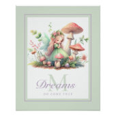 Fairy Princess Mushroom Garden Inspirerend Perfect Poster (Voorkant)