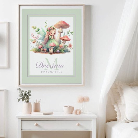Fairy Princess Mushroom Garden Inspirerend Perfect Poster