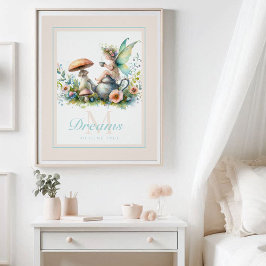 Fairy Princess Mushroom Garden Tea Inspirerend Perfect Poster