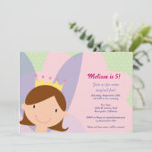 Fairy Princess Party Invite Kaart (Staand voorkant)