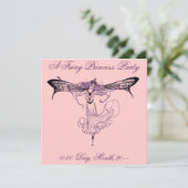 Fairy Princess Party-uitnodigingen Kaart (Staand voorkant)