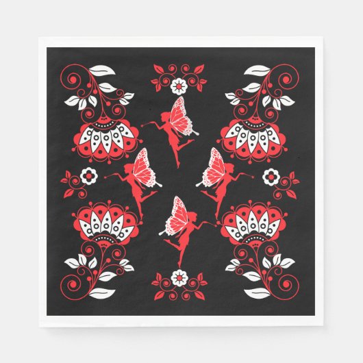 Fairy Princess Patroon Print Servet (Voorkant)