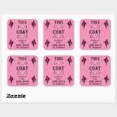 Fairy Princess Patroon Print Vierkante Sticker (Vel)