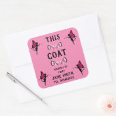 Fairy Princess Patroon Print Vierkante Sticker (Envelop)