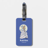 Fairy Princess Petal Dress Mode Illustratie Bagagelabel (Achterkant verticaal)