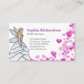 Fairy Princess Petals Dress Mode Illustratie B Visitekaartje (Achterkant)