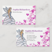 Fairy Princess Petals Dress Mode Illustratie B Visitekaartje (Voorkant / Achterkant)