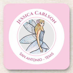 Fairy Princess Petals Dress Mode Illustratie Bier Onderzetter