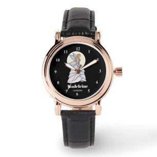 Fairy Princess Petals Dress Mode Illustratie Horloge
