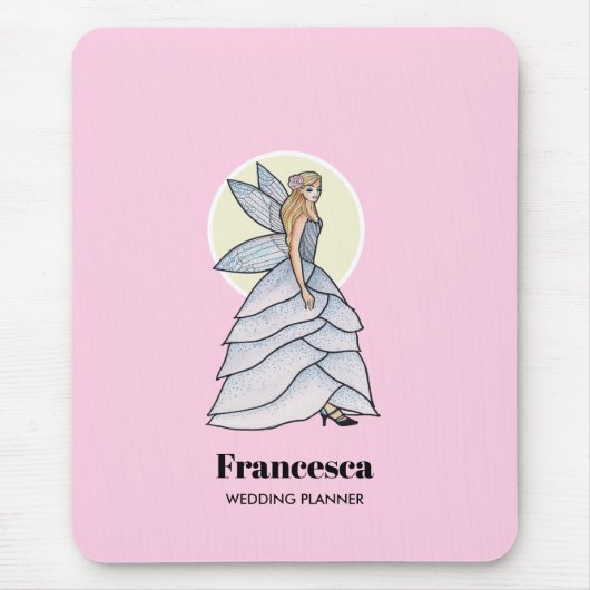 Fairy Princess Petals Dress Mode Illustratie Muismat (Voorkant)