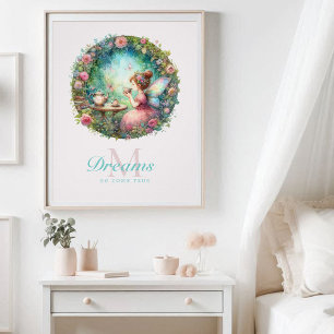 Fairy Princess Rozen Tuin Thee Holo Inspirerend Perfect Poster