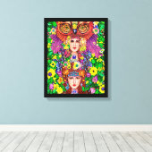 Fairy Princess Sisters Owl original nouveau Canvas Afdruk (Insitu (Houten vloer))