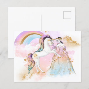 Fairy Princess Unicorn Briefkaart
