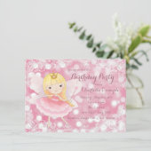 Fairy Princess verjaardagsfeestje Kaart (Staand voorkant)