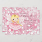 Fairy Princess verjaardagsfeestje Kaart (Voorkant / Achterkant)