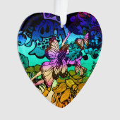 Fairy Princess vliegt met Butterflies in een Rainb Ornament (voorkant)