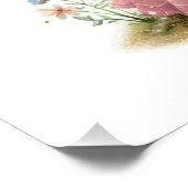 Fairy Princess Vlinder Monogram Inspirerend Perfect Poster (Hoek)