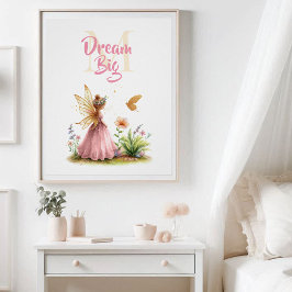 Fairy Princess Vlinder Monogram Inspirerend Perfect Poster