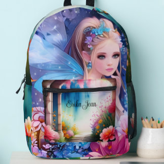 Fairy Princess Waterverf Bedrukte Rugzak