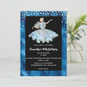 Fairy princess winter wonderland glitter meisjes kaart (Staand voorkant)