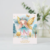 Fairy Prinses 1e Verjaardag EEN roze Fairycore (Staand voorkant)