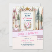 Fairy Prinses 2e Verjaardag TWEE Roze Fairycore Kaart (Voorkant)