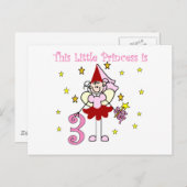 Fairy Prinses 3e Verjaardag Tshirts en geschenken Briefkaart (Voorkant / Achterkant)