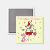 Fairy Prinses 3e Verjaardag Tshirts en geschenken Magneet (Voorkant / Achterkant)