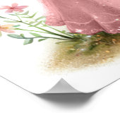 Fairy prinses betoverde roze baby meisje douche poster (Hoek)