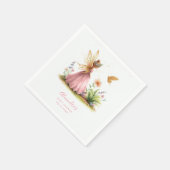 Fairy prinses betoverde roze baby meisje douche servet (Hoek)