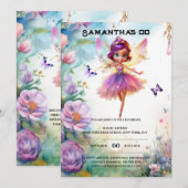 Fairy prinses betoverde tuin grillige meisjes kaart (Voorkant / Achterkant)