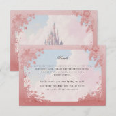 Fairy prinses bruiloft details kaart (Voorkant / Achterkant)