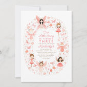 Fairy Prinses Magisch Meisje Verjaardagsfeest Kaart (Voorkant)