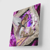 Fairy prinses meisjes girly vierkante klok (Hoek)