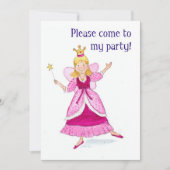 Fairy Prinses Party Uitnodiging (Voorkant)