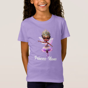 Fairy prinses roze ballerina tutu melanine meisje t-shirt