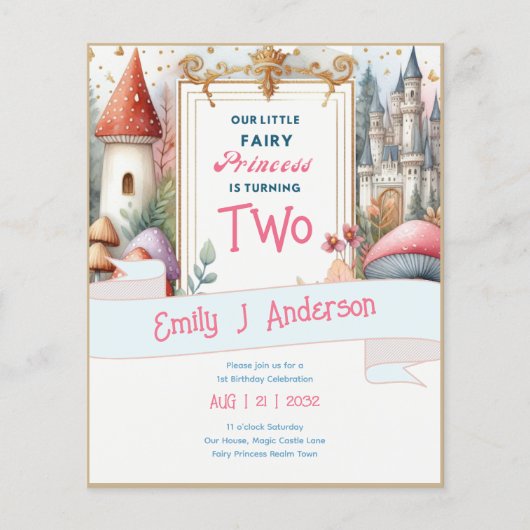 Fairy Prinses Verjaardag 1e 2e 3e 4e Fairycore (Voorkant)