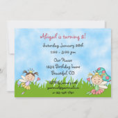 Fairy Prinsessen en Garden Verjaardag Uitnodiging (Achterkant)