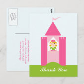Fairy prinsessenkasteel dank u briefkaart (Voorkant / Achterkant)