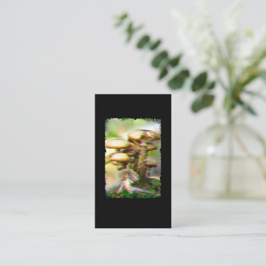 Fairy Psychedelic Mushroom Crazy Fantasy Visitekaartje (Staand voorkant)