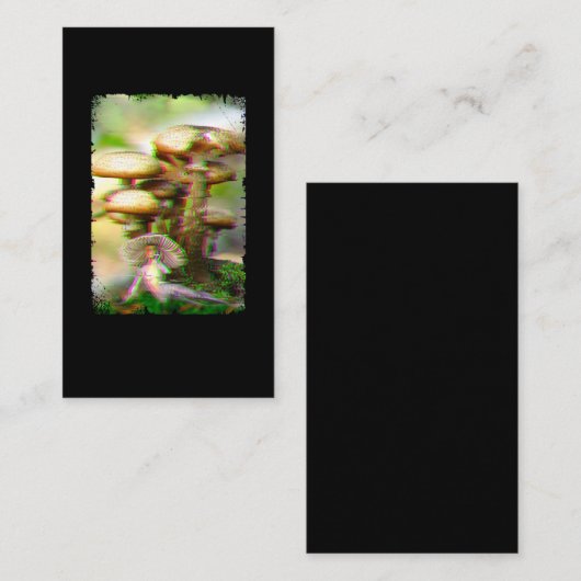 Fairy Psychedelic Mushroom Crazy Fantasy Visitekaartje (Voorkant / Achterkant)