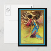 Fairy Queen en vogels Briefkaart (Voorkant / Achterkant)