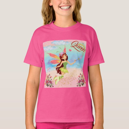 Fairy Queen - Meisjes Tshirt (Voorkant)