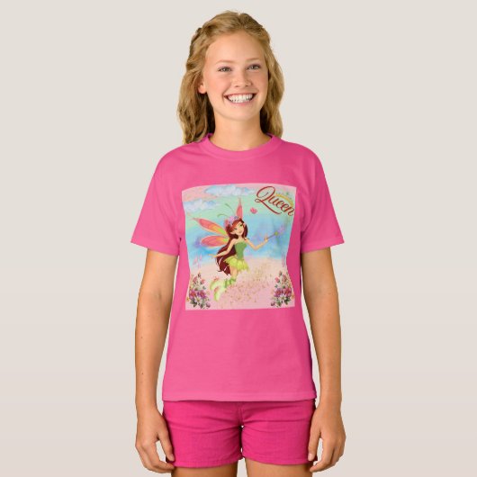 Fairy Queen - Meisjes Tshirt (Voorkant volledig)